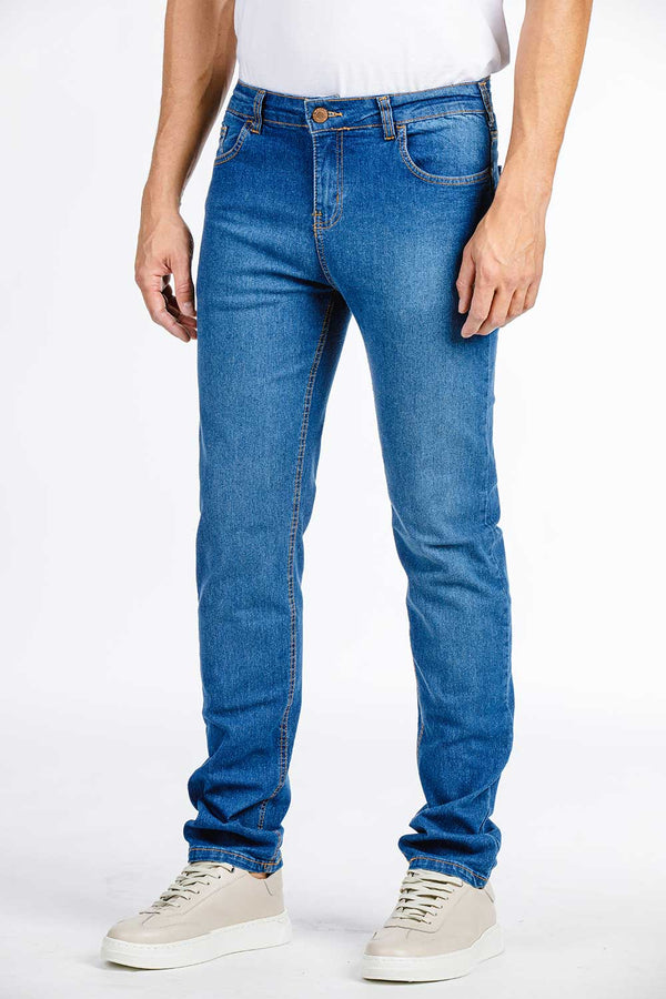 CALÇA JEANS SLIM BLUE WASH 93