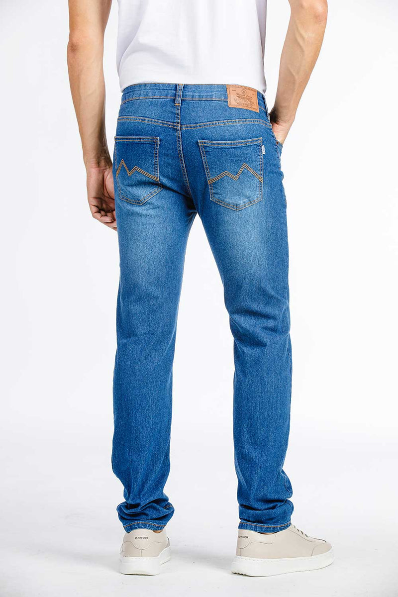 CALÇA JEANS SLIM BLUE WASH 93