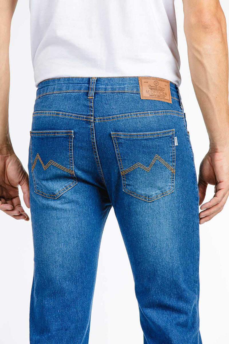 CALÇA JEANS SLIM BLUE WASH 93