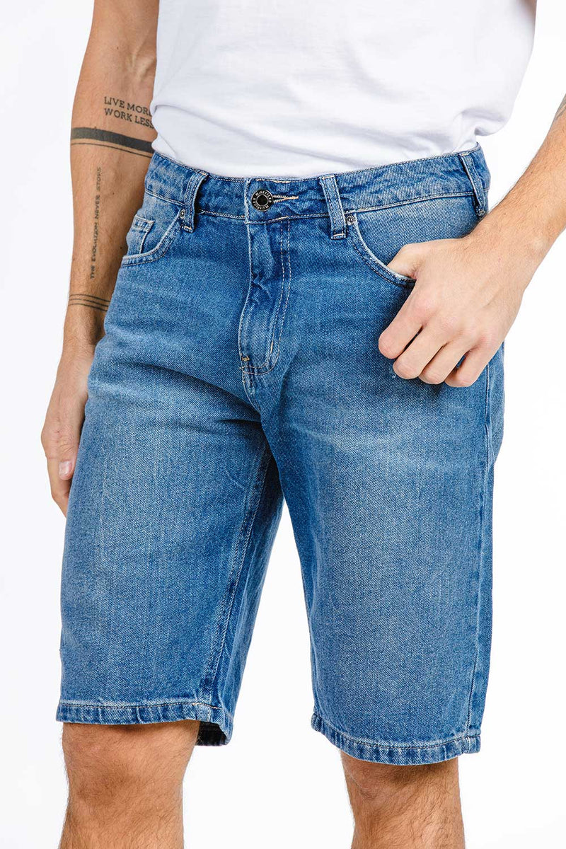 BERMUDA JEANS BLUE WASH BASIC