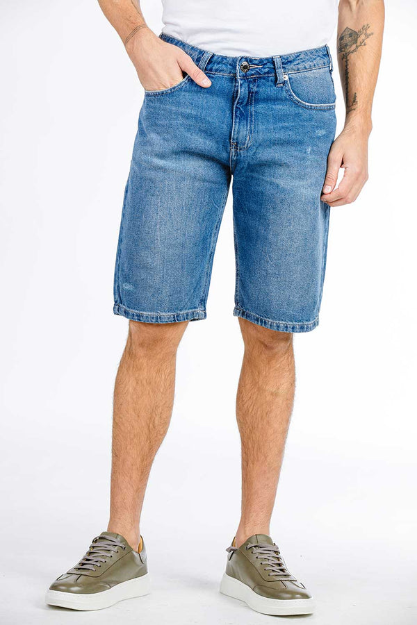 BERMUDA JEANS BLUE WASH BASIC