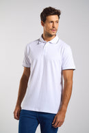 POLO COMFORT MALHA BRANCA GOLA FILETE
