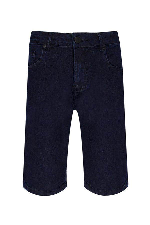 BERMUDA JEANS DARK BLUE AMACIADA