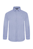 CAMISA COMFORT M/LBLUE MAQUINETADO